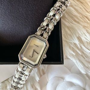 1987 Premiere Watch Stainless Steel White Leather M/L